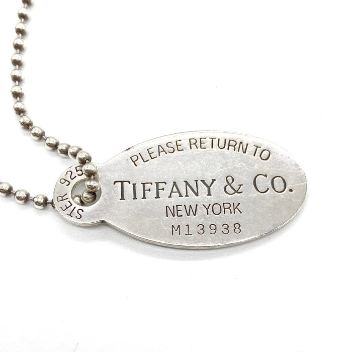 Tiffany ティファニー リターントゥ オーバルタグ ネックレス ボールチェーン SILVER 925 86cm 瑞穂店