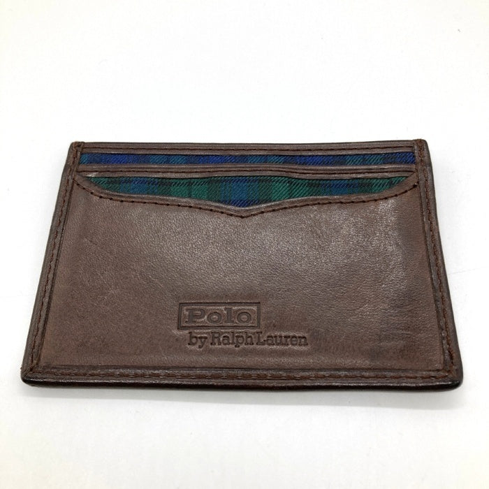 Polo Ralph Lauren ポロラルフローレン ポロベア ギンガムチェック カードケース ブラウン×グリーン 瑞穂店