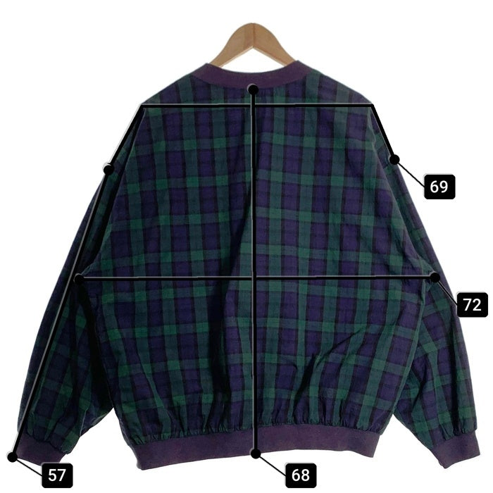 90's FIELD GEAR フィールドギア チェックプルオーバージャケット コットン ブラックウォッチ グリーン ネイビー Size L 福生店
