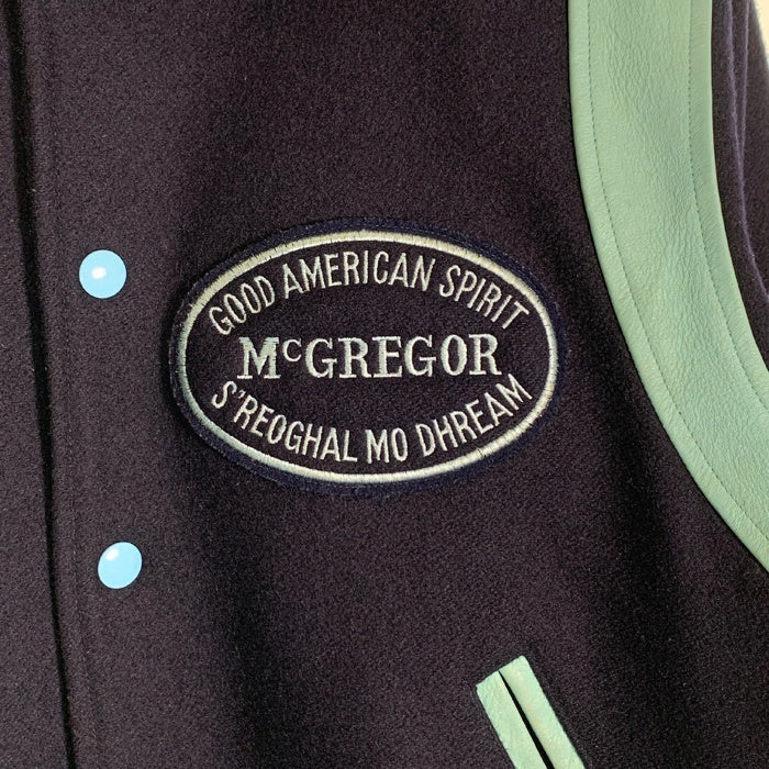 McGREGOR マクレガー ウール スタジャン レザー切替 ネイビー G13-4606 Size M 福生店