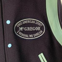 McGREGOR マクレガー ウール スタジャン レザー切替 ネイビー G13-4606 Size M 福生店