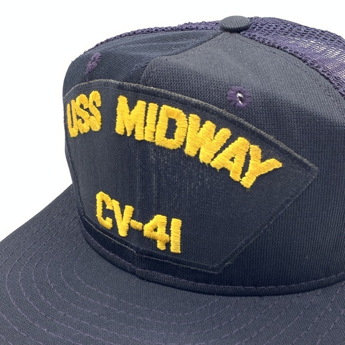 米海軍 USS 強襲揚陸艦 MIDWAY CV-41 スナップバック メッシュキャップ ネイビー 福生店