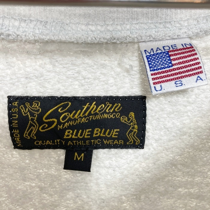 SOUTHERN MFG CO BLUEBLUE サウザンマニュファクチャリングカンパニー・ブルーブルー カレッジプリント スウェットトレーナー グレー sizeM 瑞穂店
