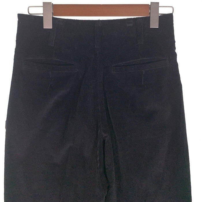 80's STUSSY ステューシー 2タック 太畝コーデュロイ テーパードスラックス パンツ ブラック USA製 黒タグ Size 29 福生店