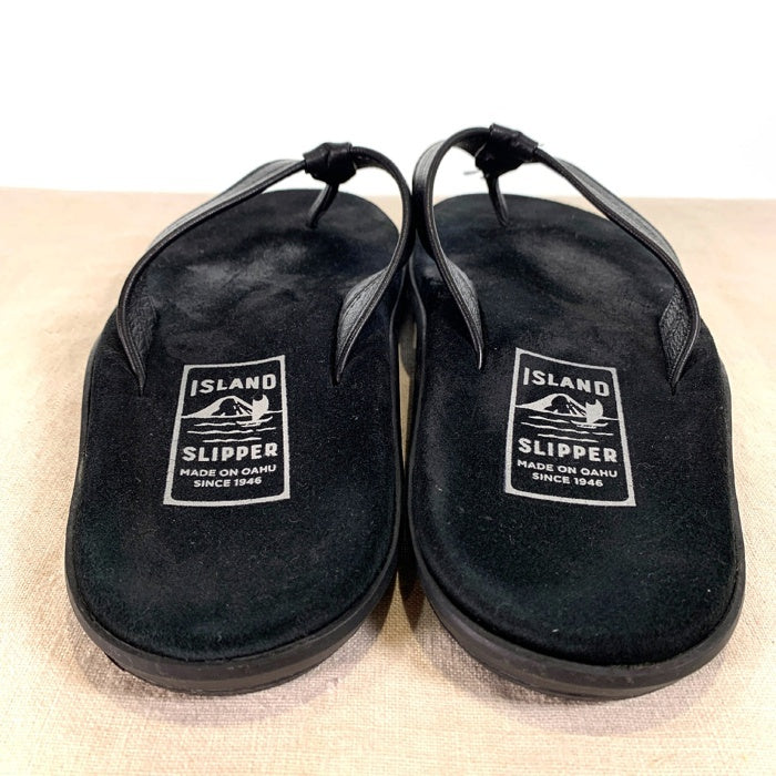 ISLAND SLIPPER  アイランドスリッパ レザー スウェード トングサンダル ブラック Size 8（26cm） 福生店