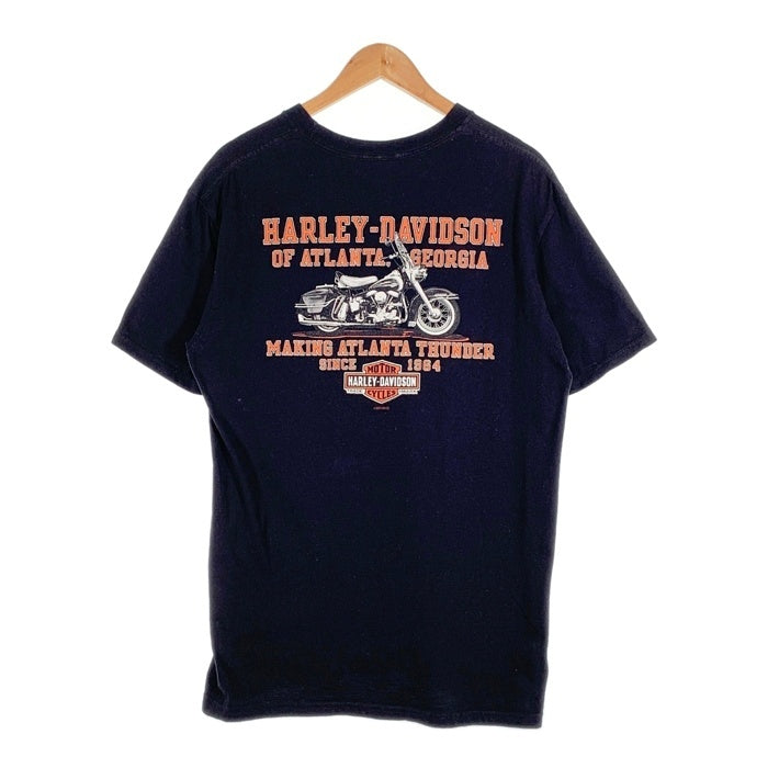 Harley-Davidson ハーレーダビッドソン ポケットTシャツ イーグル バイクプリント 2014コピーライト Size L 福生店