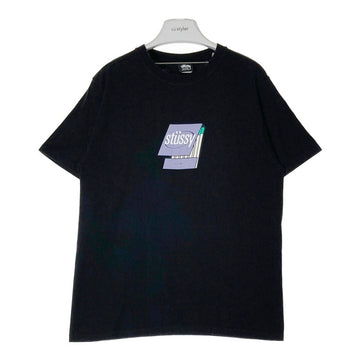 STUSSY ステューシー Matchbox Tee マッチボックス プリント Tシャツ ブラック sizeM 瑞穂店