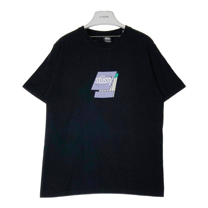 STUSSY ステューシー Matchbox Tee マッチボックス プリント Tシャツ ブラック sizeM 瑞穂店