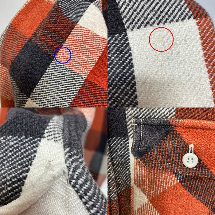 WAREHOUSE ウエアハウス チェック ヘビーフランネルシャツ オレンジ Size 38 瑞穂店