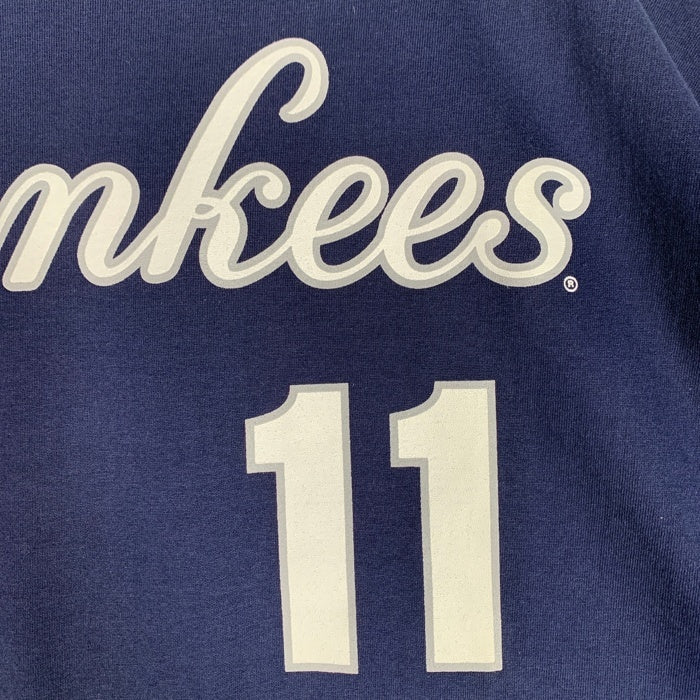 majestic マジェスティック Newyork Yankees ニューヨーク ヤンキース Yankees KNOBLAUCH 11 半袖 Tシャツ ネイビー メキシコ製 Size L 福生店