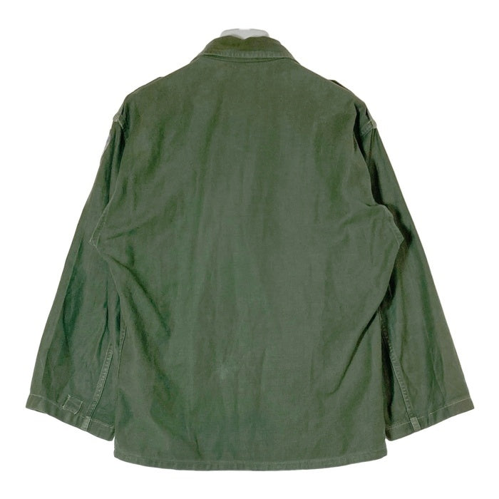 US ARMY アメリカ軍 OG107 50's~60's 1st エポレット付き コットンサテン ユーティリティシャツ オリーブ size- 瑞穂店