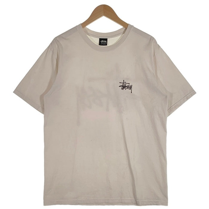 STUSSY ステューシー 両面プリント ロゴ 半袖 Tシャツ ナチュラル Size M 福生店