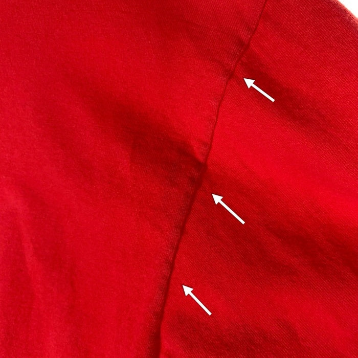 ~90's TEN STRIKE テンストライク SOUTHEAST ACADEMIC CENTER カレッジプリント 半袖 Tシャツ シングルステッチ レッド Size M 福生店