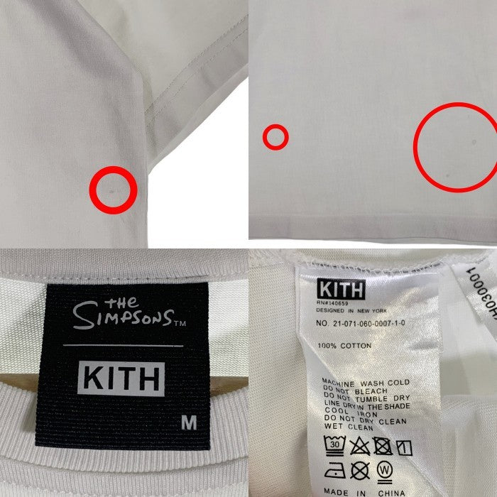 KITH NYC キス 21SS The Simpsons シンプソンズ Sports Family Tee Tシャツ ホワイト ボックス刺繡ロゴ バックプリント Size M 福生店