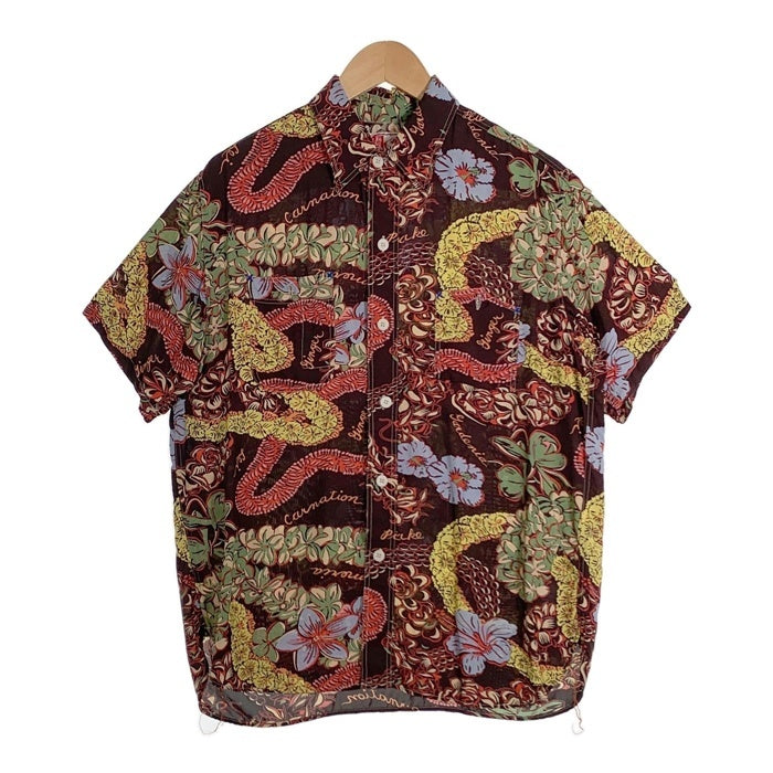 鞆帆布 柿渋染め アロハシャツ ブラウン Size L 福生店