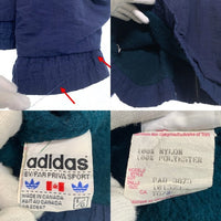 90`s Adidas アディダス ジップアップ ナイロン ジャケット ネイビー Size nL 福生店