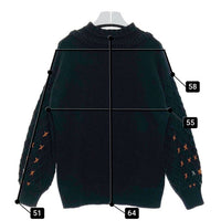 AVIREX ボトルネックスリーブ刺繍トップス ブラック SizeF 瑞穂店