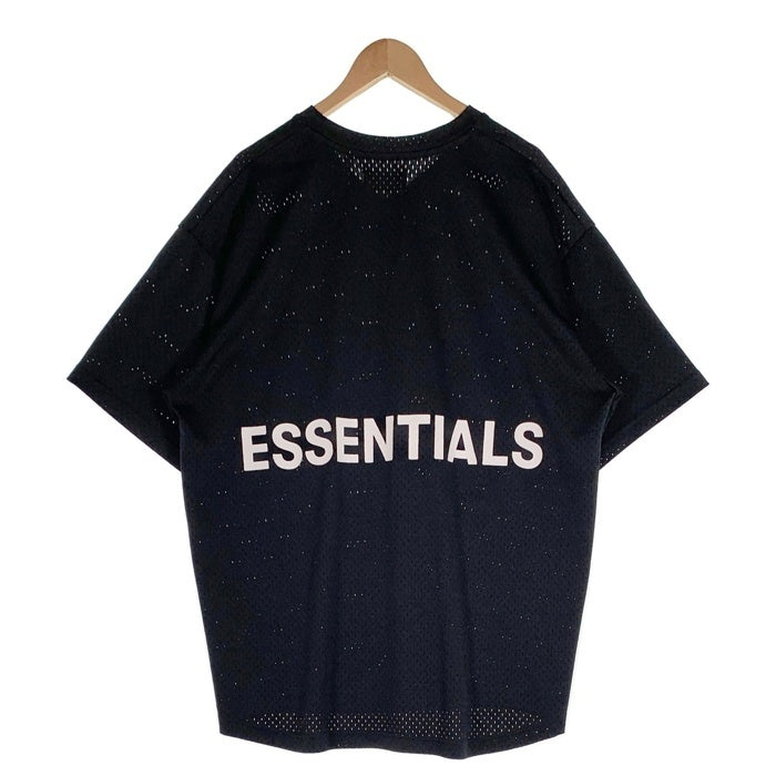 FOG ESSENTIALS エッセンシャルズ バックロゴプリント メッシュ VネックTシャツ ブラック Size L 福生店