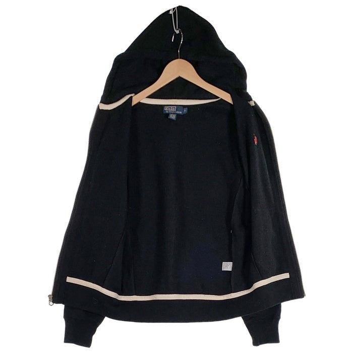 POLO RALPH LAUREN ポロ ラルフローレン フード裏サーマル ジップアップ パーカー フーディー ブラック Size Ｓ 福生店