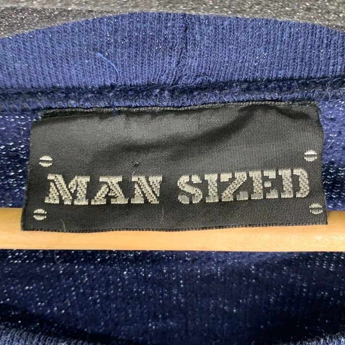 80's MAN SIZED ドイツ製 ラグランスリーブ クルーネックスウェットトレーナー サイドポケット ネイビー Size 4X 福生店