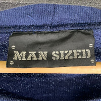 80's MAN SIZED ドイツ製 ラグランスリーブ クルーネックスウェットトレーナー サイドポケット ネイビー Size 4X 福生店