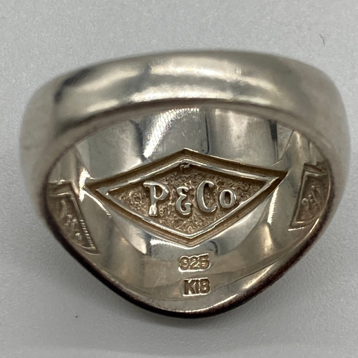 PEANUTS&CO. ピーナッツカンパニー Signet Ring シグネットリング 925 K18 size21号 瑞穂店