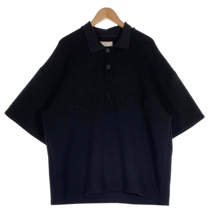 WIND AND SEA ウィンダンシー WDS CBK-JERSEY H/S POLO ジャージーポロシャツ 半袖 ブラック Size L 福生店