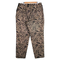 LINDA ALLARD ELLEN TRACY ゼブラプリント ワイドスラックス パンツ ブラック ゴールド Size 14 福生店