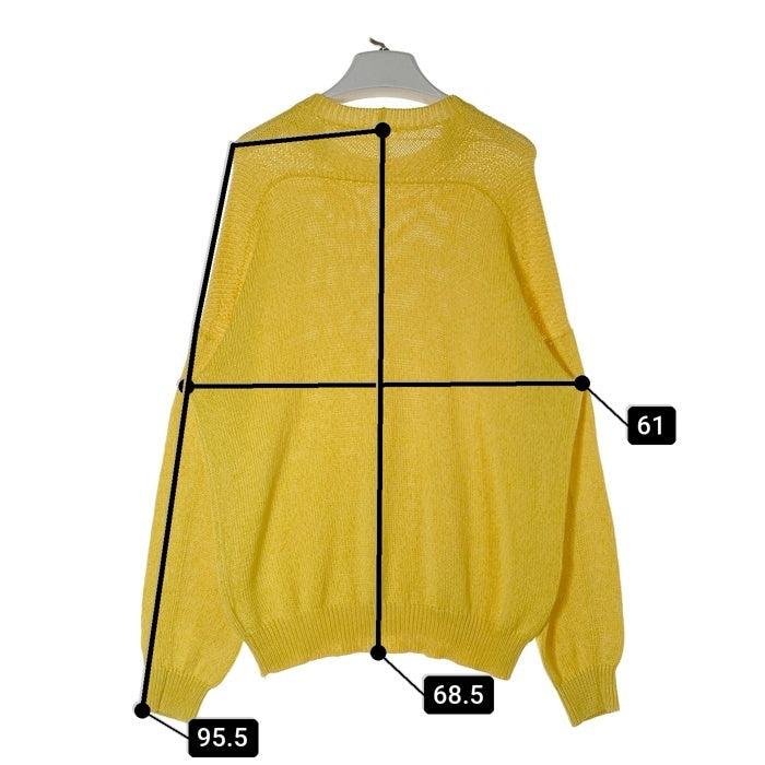 ARTS&SCIENCE アーツアンドサイエンス 0251-U8024-K082 コットン シルク バックラインセーター イエロー Size2 瑞穂店