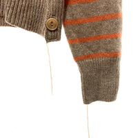 MASU エムエーエスユー 19AW PABLO SWEATER パブロ ウールニットボーダーセーター ブラウン オレンジ MUFW-KN0291 Size 46 瑞穂店
