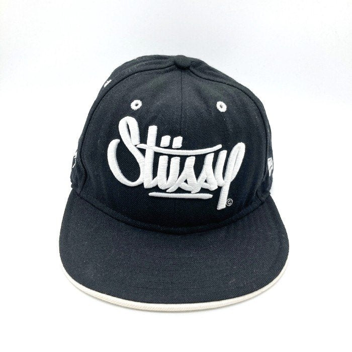 STUSSY ステューシー × NEW ERA キャップ 刺繍ロゴ headgear ブラック size61.5cm 瑞穂店