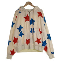 PLATEAU STUDIO プラトースタジオ Star Zip-Up Jacket スター ジップアップ ジャケット フルジップパーカー フーディー ホワイト ブルー レッド Size 2 福生店