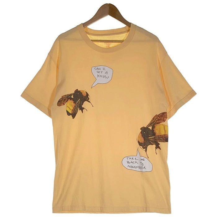 GOLF WANG ゴルフワン CAN I GET A KISS? プリントTシャツ 蜂 イエロー ベージュ Size L 福生店