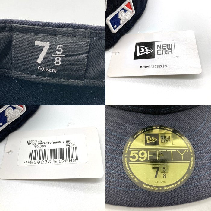 NEW ERA ニューエラ Worid Champion ニューヨークヤンキース グレーアンダーバイザー 59FIFTY ベースボールキャップ ネイビー Size60.6 瑞穂店