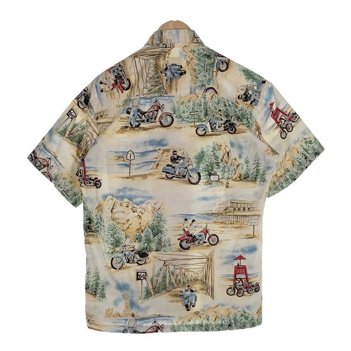 Harley-Davidson ハーレーダビッドソン コットン アロハシャツ 半袖 総柄プリント Size S 福生店