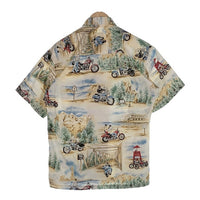 Harley-Davidson ハーレーダビッドソン コットン アロハシャツ 半袖 総柄プリント Size S 福生店