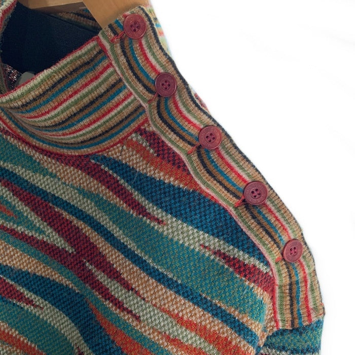 MISSONI SPORT ミッソーニ スポーツ ウール アクリル モックネック セーター マルチカラー イタリア製 Size M 福生店