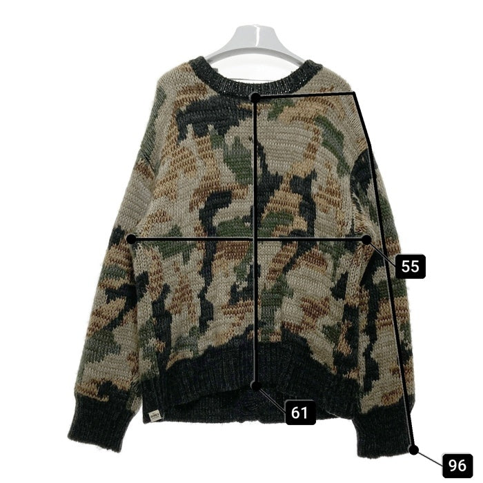 AVIREX アヴィレックス 2WAY パターンニットトップス カーディガン カモフラ sizeF 瑞穂店