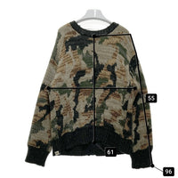 AVIREX アヴィレックス 2WAY パターンニットトップス カーディガン カモフラ sizeF 瑞穂店