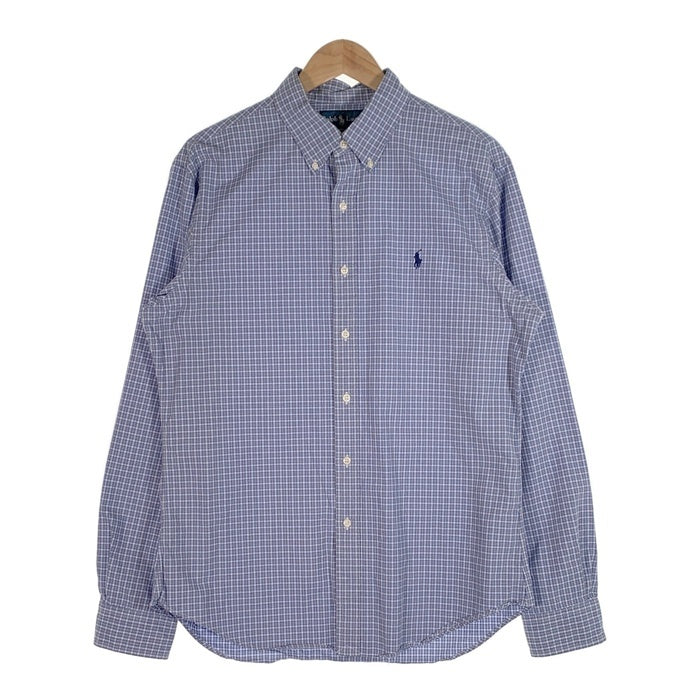 Ralph Lauren ラルフローレン SLIM FIT ボタンダウンチェックシャツ ブルー Size 16 1/2 福生店