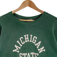 70's Champion チャンピオン REVERSE WEAVE リバースウィーブ MICHIGAN STATE FOOTBALL スウェットトレーナー グリーン 単色タグ Size M 福生店