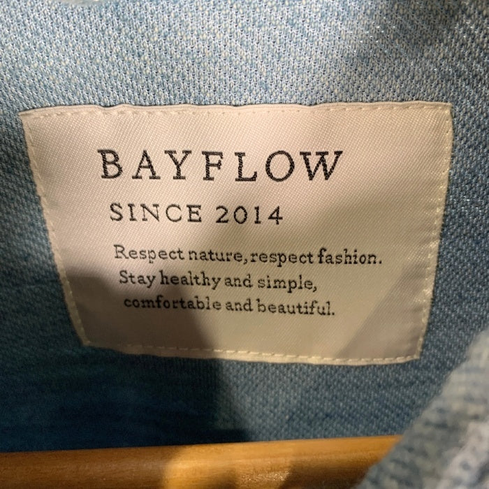 BAYFLOW ベイフロー スウェットデニム ウエスタンシャツ インディゴ リペア加工 BM1803YG01 Size 4 福生店