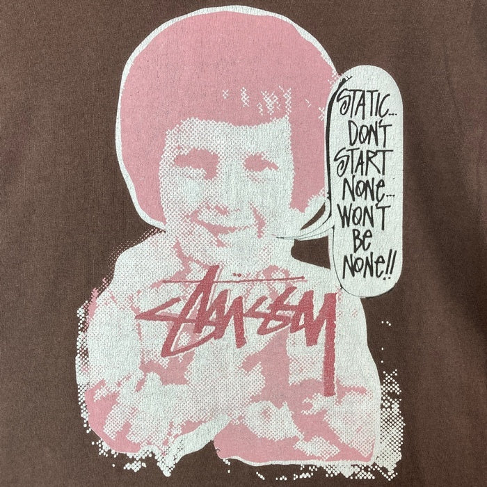 Stussy ステューシー キッズフォト Tシャツ ブラウン sizeL 瑞穂店