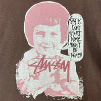 Stussy ステューシー キッズフォト Tシャツ ブラウン sizeL 瑞穂店