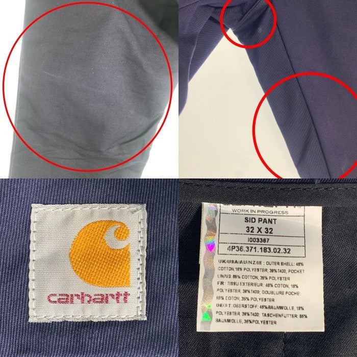 Carhartt WIP カーハートワークインプログレス SID PANT シドパンツ チノ スリムストレート ネイビー I003367 Size 32×32 福生店