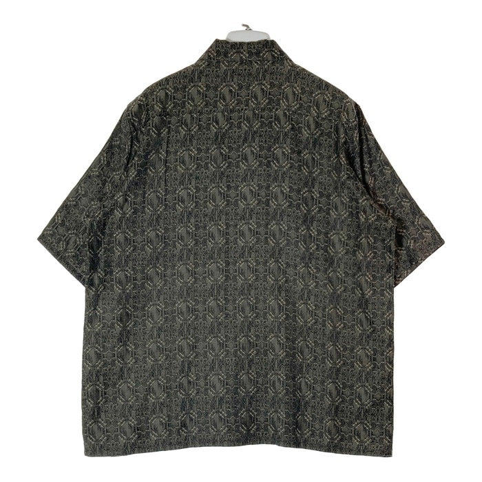 Needles ニードルズ S/S Classic Shirt CU/C Geometric Jq. ショートスリーブ クラシックシャツ オープンカラー 総柄 ジャカード グレー MR122 Size M 瑞穂店