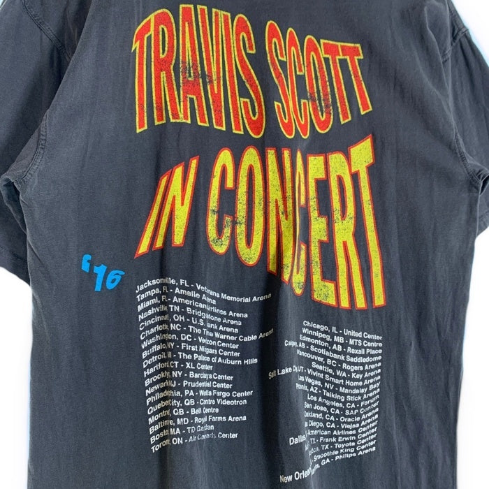 TRAVIS SCOTT トラヴィススコット Rodeo Tour 2016 ツアー プリント 半袖Tシャツ チャコールグレー Size M 福生店