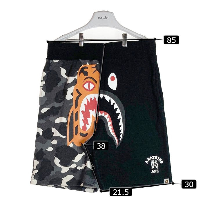 A BATHING APE エイプ CITY CAMO TIGER SHARK SWEAT SHORTS タイガー シャーク スウェットショーツ sizeXL 瑞穂店