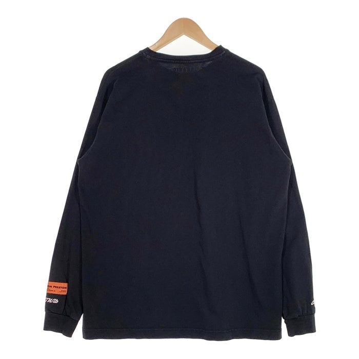 HERON PRESTON ヘロンプレストン 刺繡 ロングスリーブTシャツ ブラック HMAB002S19600045 Size M 福生店