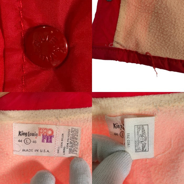 70's King Louie キングルイ Coors SOFTBALL クアーズ ソフトボール ナイロンコーチジャケット レッド USA製 Size L 福生店